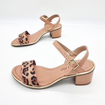 Beira Rio 8379-203 Block Heel Sandal in Multi Nude